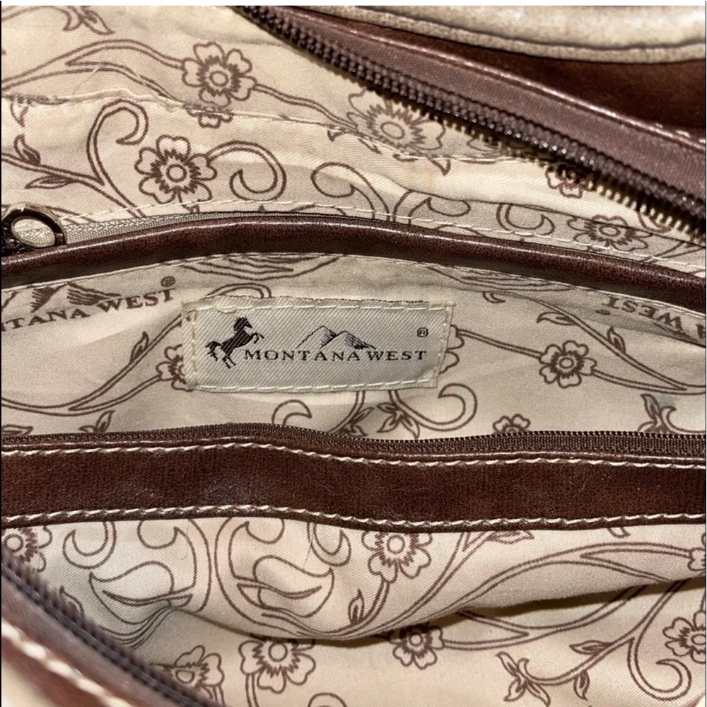Vintage Montana West Brown Pink Tan Concealed Weapon Bag New Without Tags - Picture 16 of 17